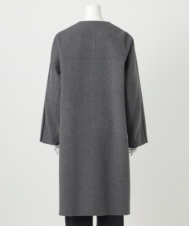 23区 【エステータ】MTRウールカシミヤリバー コート トップグレー系