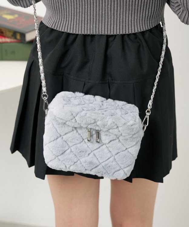 WEGO ファーバニティショルダー サックス