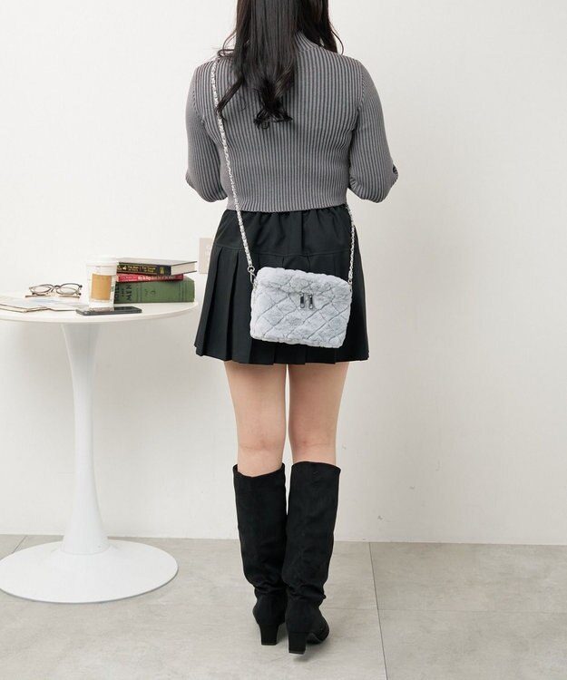 WEGO ファーバニティショルダー サックス