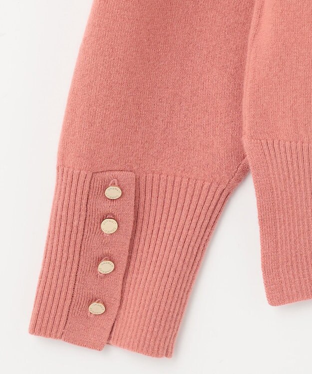 J.PRESS LADIES L 【洗える】SEMI WORSTED WOOL クルーネック ニット ピンク系