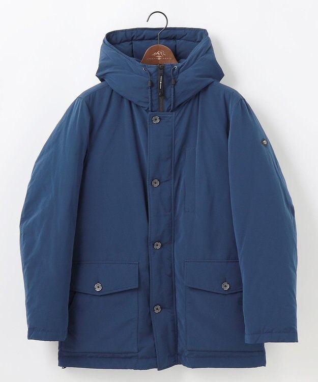JOSEPH ABBOUD MOUNTAIN 【サスティナブル/ECO撥水/ECOファー/９ポケット】ナイロンピーチダウンコート ブルー系