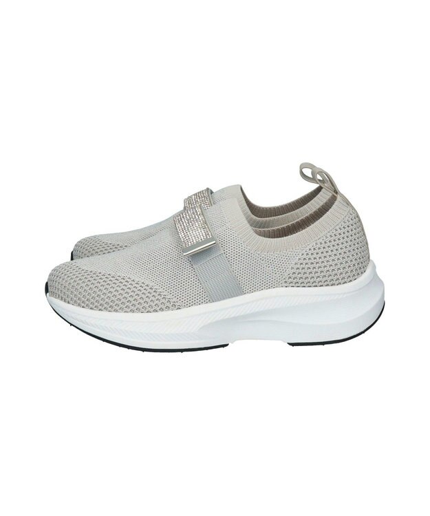 Bridget Birkin 【Bridget Birkin】ベルトストーンニットスニーカー ライトグレー