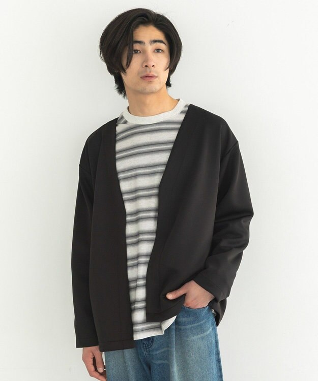 CRAFT STANDARD BOUTIQUE ボタンレスカットカーディガン Black