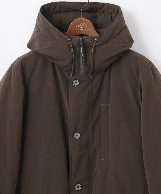 JOSEPH ABBOUD MOUNTAIN 【サスティナブル/ECO撥水/ECOファー/９ポケット】ナイロンピーチダウンコート ダークブラウン系