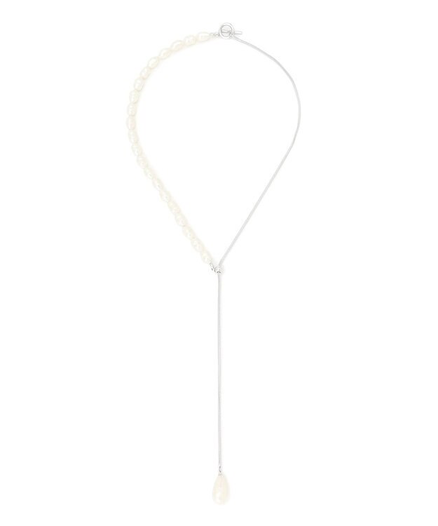 23区 【APPLAUDIR】ガラスパール チェーンコンビ ネックレス シルバー系