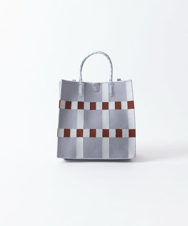 TRICOTE TILE PATTERN PAPER BAG／タイル柄ペーパーバッグ 95GRAY