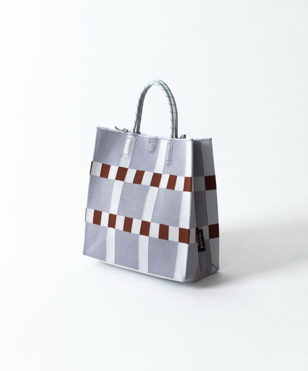 TRICOTE TILE PATTERN PAPER BAG／タイル柄ペーパーバッグ 95GRAY