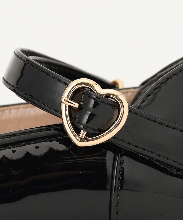 ANY KIDS エナメルフラットシューズ ブラック