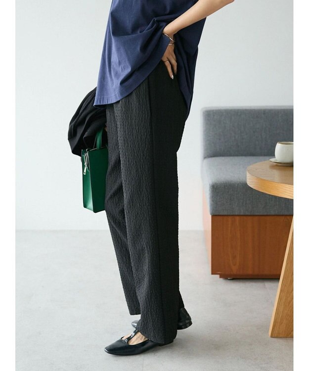 CRAFT STANDARD BOUTIQUE ふくれジャガードパンツ Black