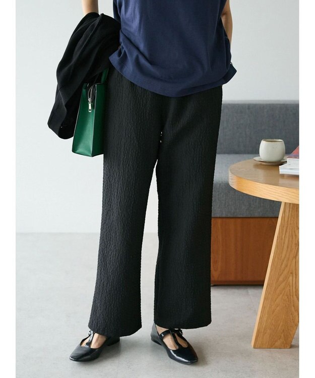 CRAFT STANDARD BOUTIQUE ふくれジャガードパンツ Black