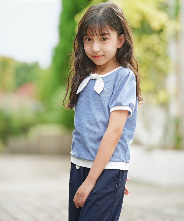 組曲 KIDS 【150-160㎝】マリンカノコ Tシャツ ブルー