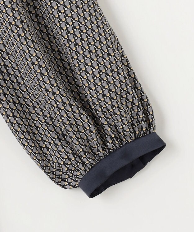 自由区 L 【洗える】ジオメトリックハートプリント ワンピース グレー系