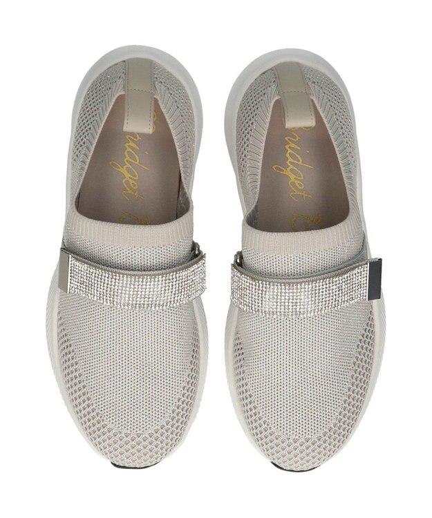 Bridget Birkin 【Bridget Birkin】ベルトストーンニットスニーカー ライトグレー