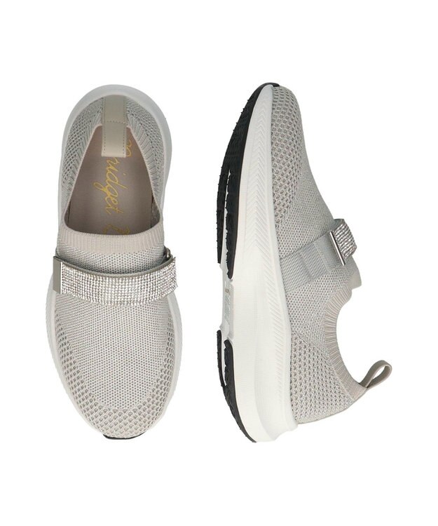 Bridget Birkin 【Bridget Birkin】ベルトストーンニットスニーカー ライトグレー