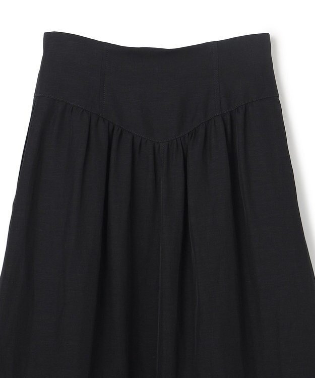 BEIGE， BERNARD / リネン混 ゴールドジップ ハイウエススカート Black