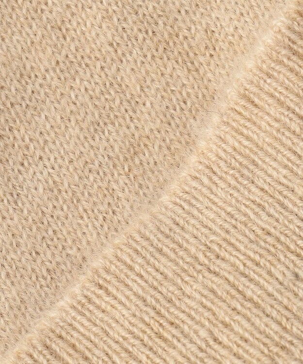 自由区 【洗える】ピュアカシミヤミルド フーディーニット ベージュ系