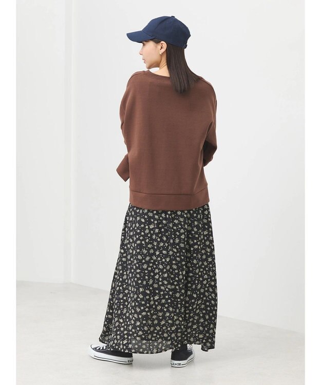 earth music&ecology ダンボールプルオーバー Brown