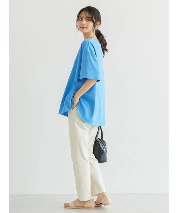 AMERICAN HOLIC 抗菌防臭ラウンドテールカットプルオーバー Blue