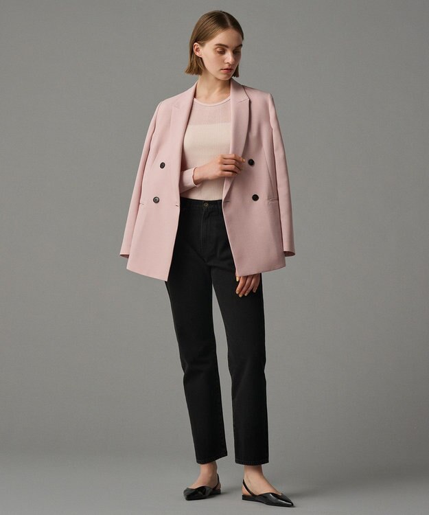 uncrave 【手洗い可】シアー ランダムリブ カットソー（uncrave STANDARD） ピンク