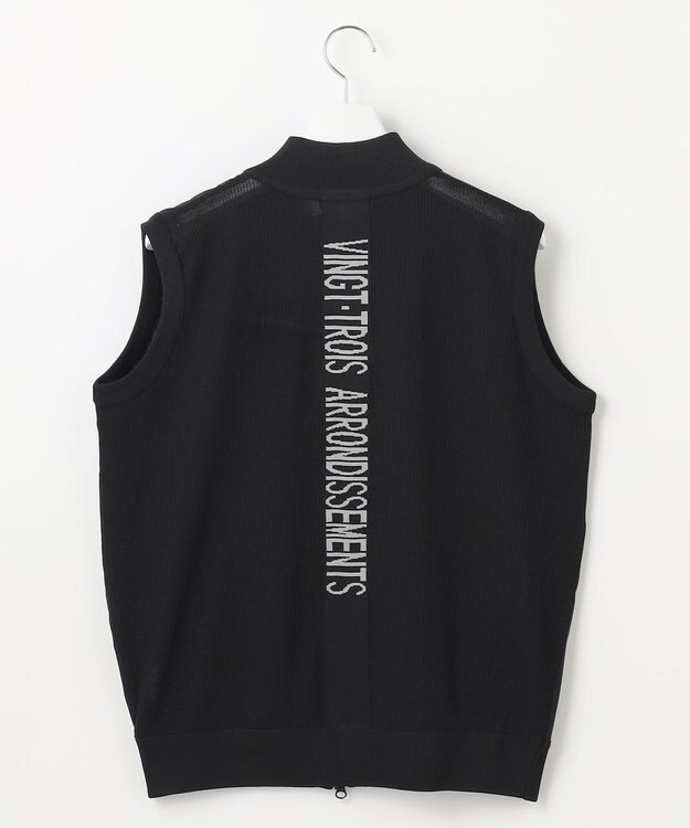 23区GOLF 【MEN】軽くて通気性抜群のニットコンビベスト ブラック系