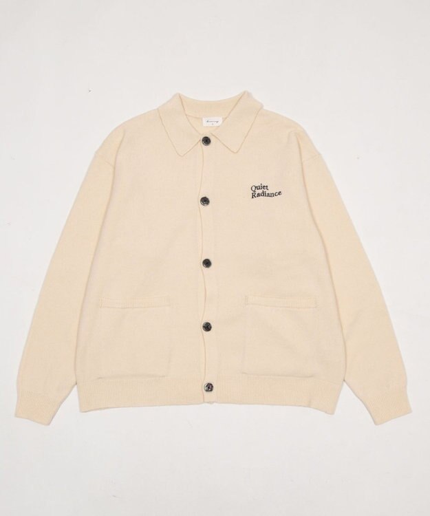 WEGO 【ユニセックス着用ITEM】ワンポイントニットシャツ（LS） オフホワイト