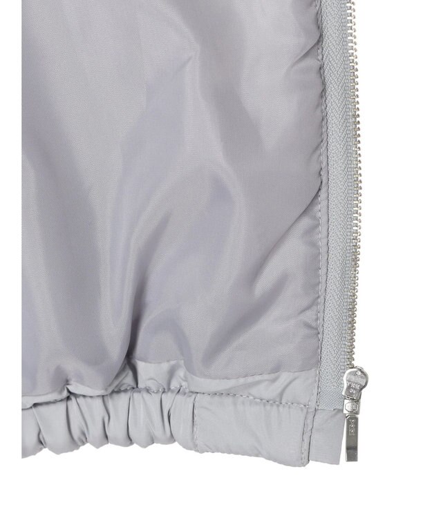 earth music&ecology ファーカラーブルゾン Grayish Blue