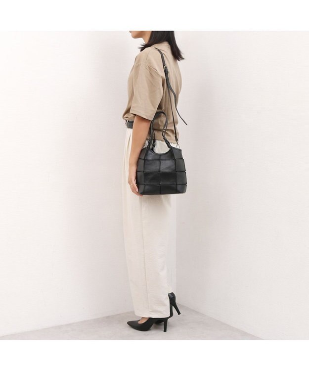 UNBILLION ピークスピーク PEAKS PEAK / 牛革パッチワーク2wayトートS ブラック