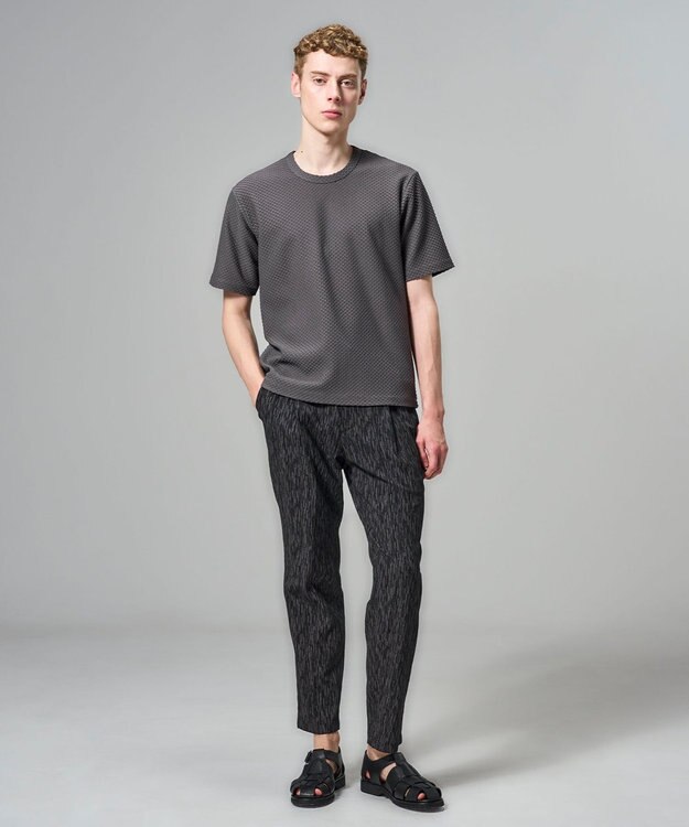 JOSEPH HOMME 【新素材】リュクスジャガード　クルーネック半袖カットソー グレー系
