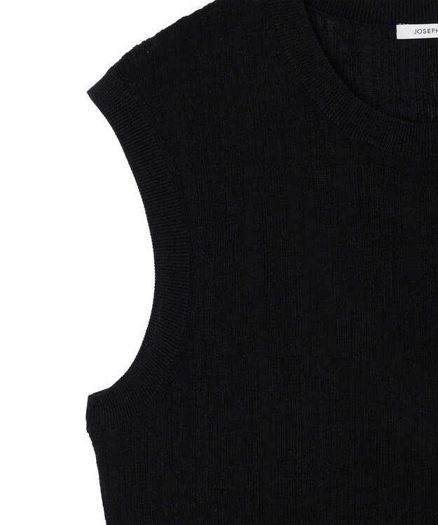 JOSEPH クリンクルリブ　ベスト Black