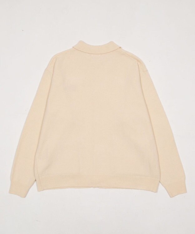 WEGO 【ユニセックス着用ITEM】ワンポイントニットシャツ（LS） オフホワイト