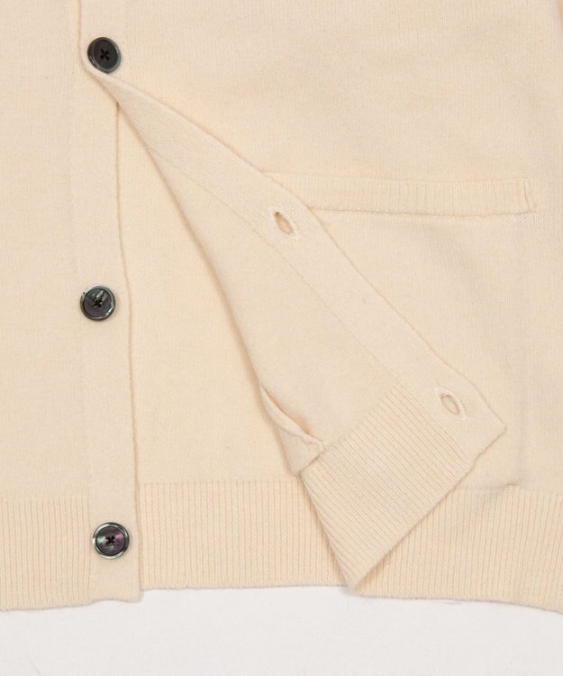 WEGO 【ユニセックス着用ITEM】ワンポイントニットシャツ（LS） オフホワイト