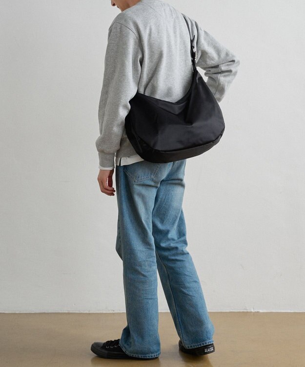 russet ラウンドビッグショルダーバッグ(CE-1292) Black2（シルバー金具）