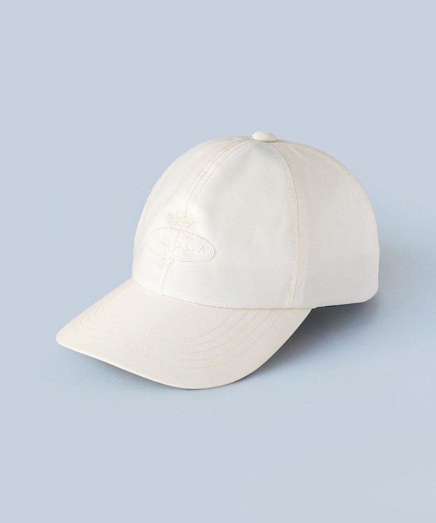 TOCCA 【UV90%以上カット・吸水速乾・接触冷感・抗菌防臭・洗える・サイズ調整可・リボン取り外し可】LOGO RIBBON CAP キャップ アイボリー系