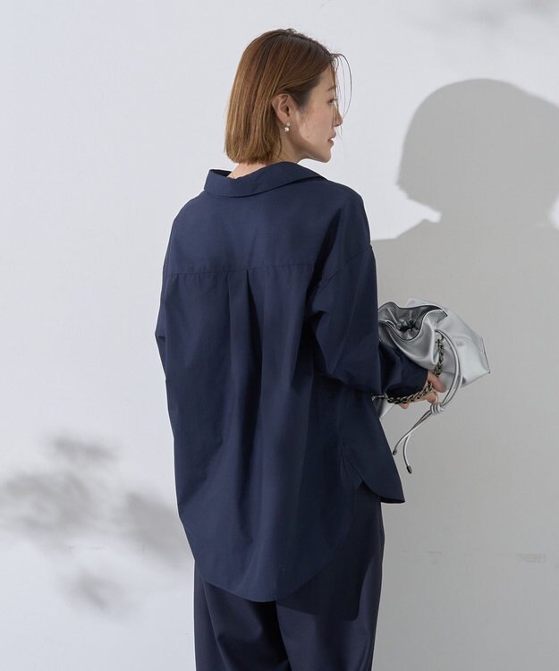 YECCA VECCA イージーケアオーバーシャツ Navy