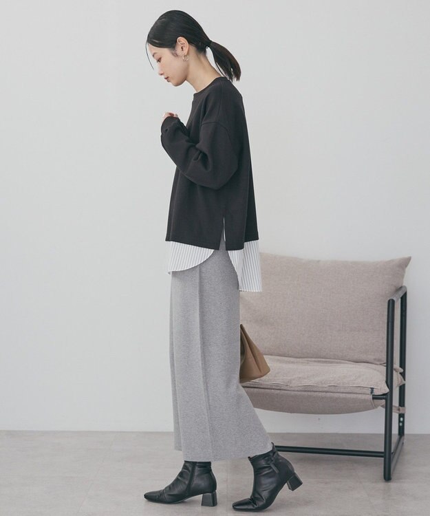 AMERICAN HOLIC シャツテールドッキングプルオーバー Black