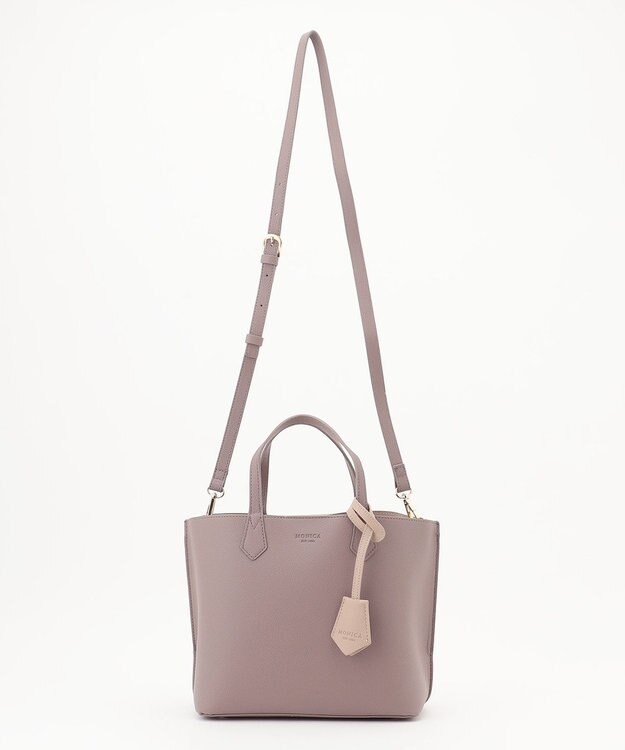 LA BAGAGERIE 【MONICA】バイカラーミディトートバッグ グレー