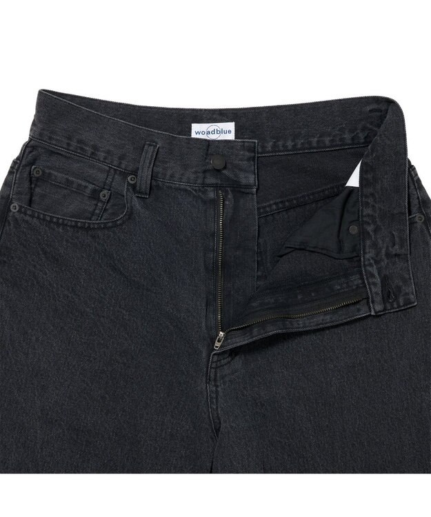 woadblue ＜坪田あさみさんコラボ＞DADA  ダダ  /  BLACK ワイドデニムパンツ BLACK