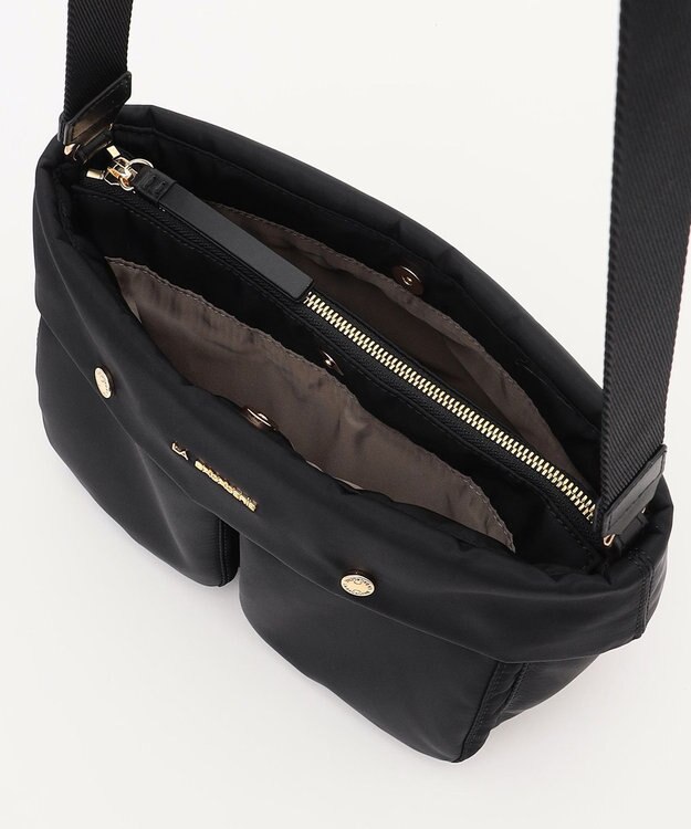 LA BAGAGERIE ダブルフロントポケットショルダー ブラック