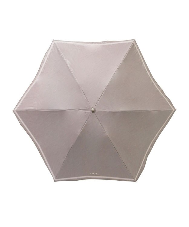 MOONBAT FURLA(フルラ) 晴雨兼用日傘 折りたたみ傘 ジッパー刺繍 1級遮光 遮熱 UV ダークグレー