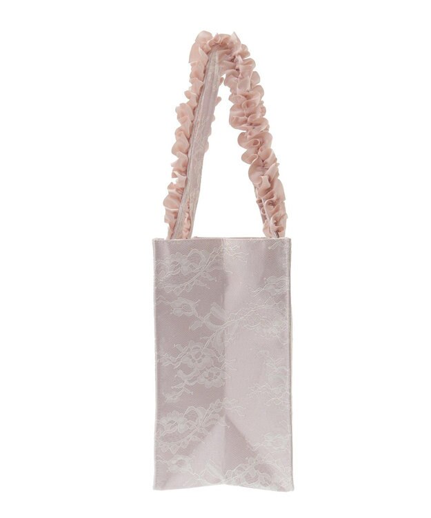 Maison de FLEUR レースフリルハンドルスクエアトートMバッグ Light Pink