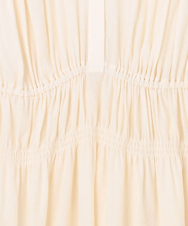 組曲 【先行予約】シアーリンクルクロス ティアードブラウス エクリュ系