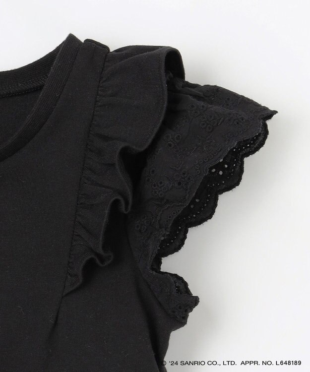 ANY KIDS 【サンリオキャラクターズ×any FAM】オン・オフショルダーチュールワンピース ブラック×クロミ