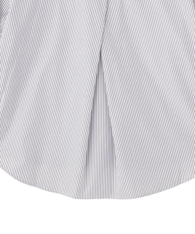 YECCA VECCA タックスリーブスキッパーブラウス Stripe White