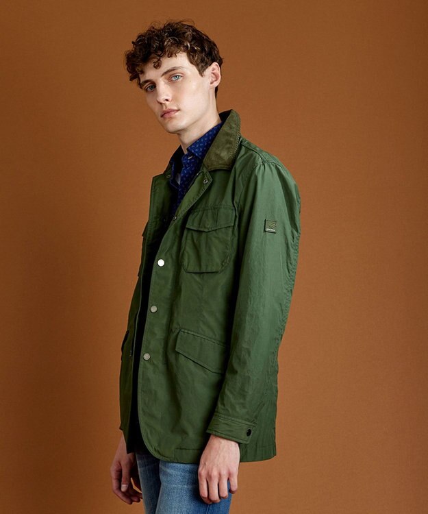 JOSEPH ABBOUD 【軽量】ワックスクロス ブルゾン カーキ系