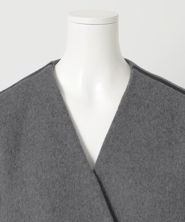 23区 【エステータ】MTRウールカシミヤリバー コート トップグレー系