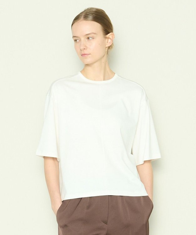 JOSEPH 【洗える】ロイヤルコットン　デザインTEE White