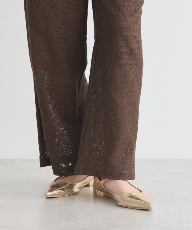 earth music&ecology レースイージーパンツ Mocha