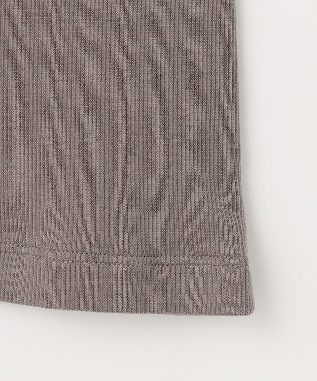 自由区 L 【洗える】ベアテレコボトルネック カットソー モカ