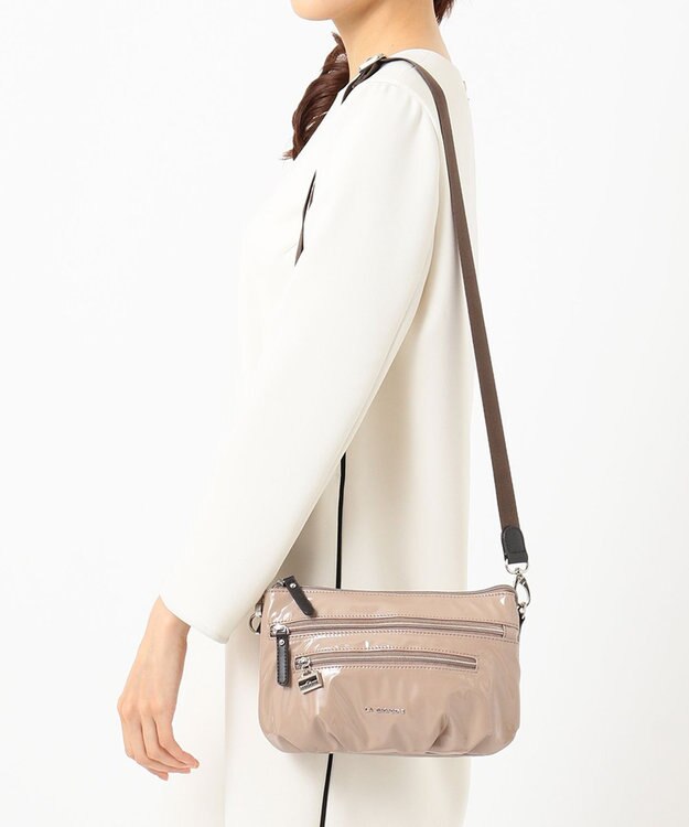 LA BAGAGERIE プリュイ ショルダーバッグ Sサイズ グレージュ