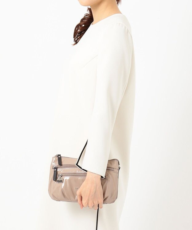 LA BAGAGERIE プリュイ ショルダーバッグ Sサイズ グレージュ